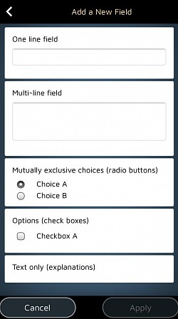 Lisage ja muutke oma vormide v&auml;lju, et pakkuda oma klientidele valikuid.